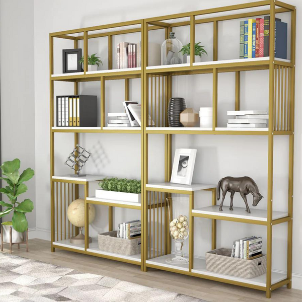 Стелаж книжковий у стилі Loft ( 1800х1000х300 ) Колір золото матове f1521 фото