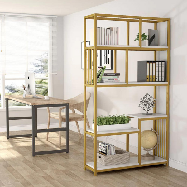 Стелаж книжковий у стилі Loft ( 1800х1000х300 ) Колір золото матове f1521 фото