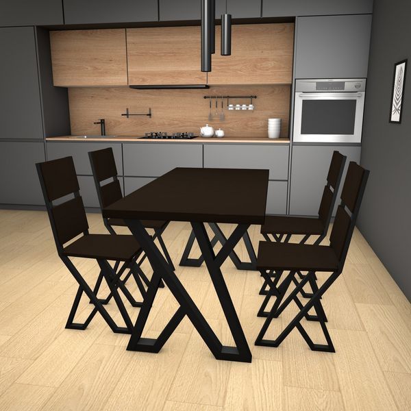 Стул в стиле Loft обеденный Темный шоколад 4099(1) фото