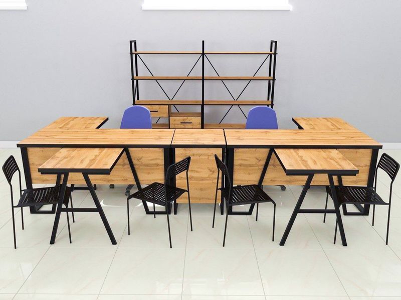 Офисный стол Korob Loft на 3 человека ZLZOFST083 фото