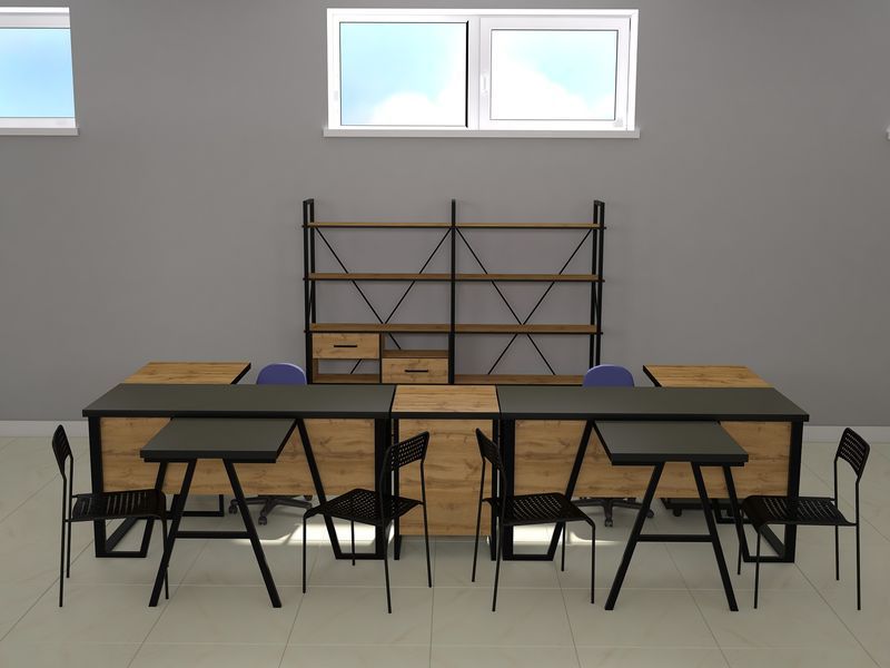 Офисный стол Korob Loft на 3 человека ZLZOFST083 фото