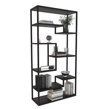Стелаж на 8 поличок у вітальню Korob Loft колір венге ( 1600х800х300) S06 фото