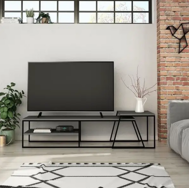 ТВ тумба+столик из ламинированного ДСП в стиле лофт TV08 фото