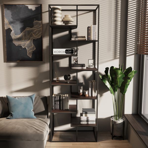 Стеллаж Delikat для офиса и дома Korob Loft (2000x700x400) Венге S08 фото