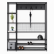 Прихожая в стиле лофт&nbsp;De Loft Urban Rack 1400 UR-01 Р28 фото 1