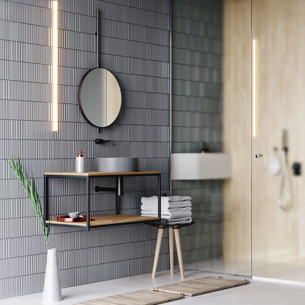 Подвесная тумба под умывальник в стиле лофт De Loft WallLine V03 фото